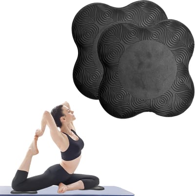 Ynkkvre-Yoga Kniekussen – 2 Stuks – Anti-Slip Yoga Knie Pad Mat 20 x 20 cm – Ondersteuning voor Knieën, Polsen en Ellebogen – Voor Yoga, Fitness en Pilates
