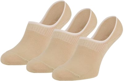 Teckel - Unisex Footies Antislip - 3-Pack - Maat 36/42 - Beige