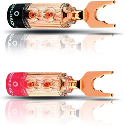 Kabel Connectoren - Luidspreker Aansluitingen - Hoge Kwaliteit Audio - Volledig Geïsoleerd - Tot 6mm² - Goud Rood Zwart