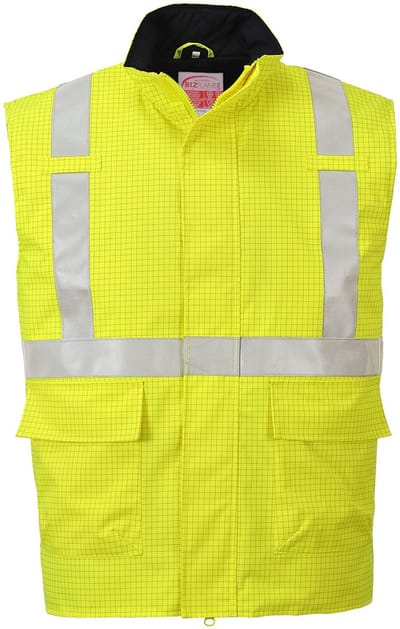 Portwest Bizflame Regen Hi-Vis Antistatische FR Bodywarmer S776 - Geel - L