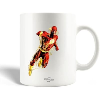 Mug en Céramique - The Flash - 30cl - Compatible Lave-Vaisselle - Blanc - Rond