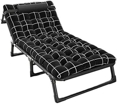 Campingbedje met matras - Opvouwbaar bed - Buiten loungen - Verstelbare rugleuning - 75 inch - Niet gespecificeerd