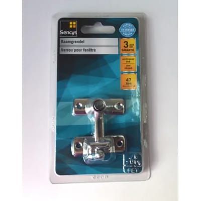 Sencys Raamgrendel Verchroomd Zinc 47mm