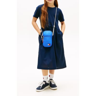 Tommy Hilfiger Girls Mix Media Dress Ss Dark Night Navy Größe: 8 | Kleider Outlet | kids | Schwarz
