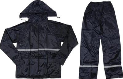 Regenpak Small- Zwart - Inclusief Broek & Jas capuchon- Lichtgewicht Regenkleding voor Fietsen, Wandelen