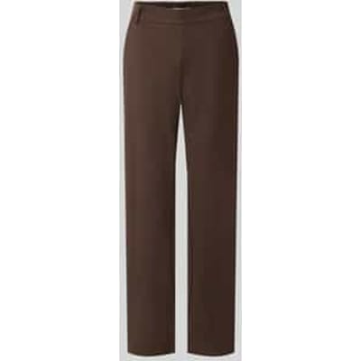 Only bruine dames broek   Straight fit   Steekzakken   Elastische boord   Duurzaam   Regular waist Bruin L/32