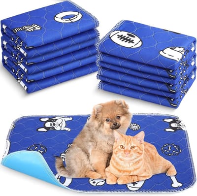Wasbare hondenplaspads - herbruikbare trainingsmat - Wee Whelping Pad - binnen en buiten - 16 x 24 inch - 6 stuks