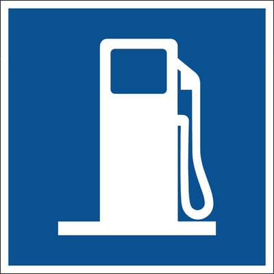 Benzinepomp sticker 100 x 100 mm