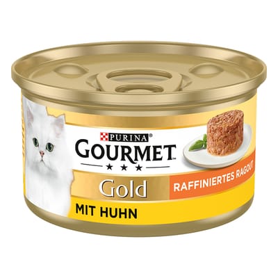 12 x 85 g Gourmet Kip  Gold geraffineerde ragout  kattenvoer
