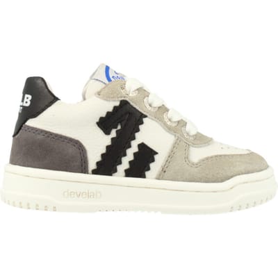 Develab - 44431 - Lage schoenenJongensKindersneakers - Kleur: Wit/beige - Maat: 24
