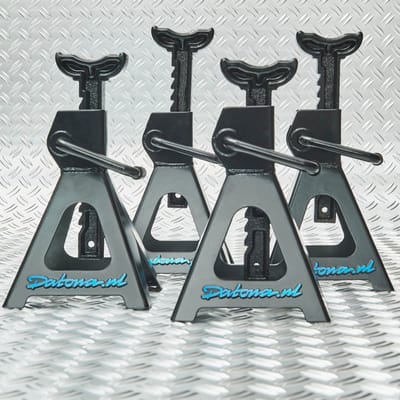 Datona® Assteunen Set - 4 Stuks - Verstelbaar 28,5-42,5 cm - Max 3 Ton - Zwart - Veilig Voor Reparatie en Stalling