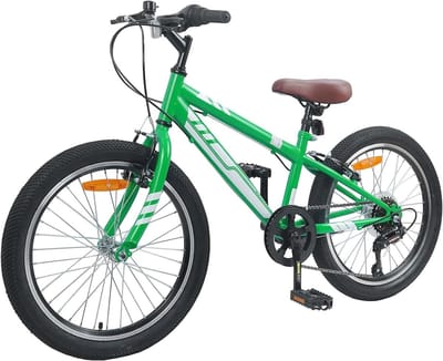Kinder Mountainbike - Jongensfiets Meisjesfiets - Actief Buiten - 6 Versnellingen - 20 Inch - Groen