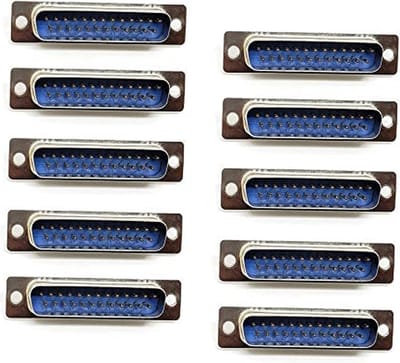 Seriële RS232 connector 25-pins SUB-D (m) / solderen DB25 Male 10 stuks