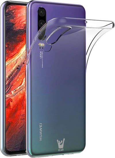 Hoesje geschikt voor Huawei P30 Hoesje - Transparant Siliconen TPU Soft Gel Case