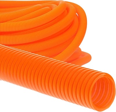 Gegolfde Slang - Flexibele Beschermbuis - Kabelbescherming Buiten - Bestand Tegen Bijten - 10 Meter Lengte - Oranje