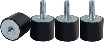 Allecto - Rubber Buffer - Anti-Vibratie - Geluidsdemping - 4 Stuks - Vibration Damper - Voor Waterpompen - Geschikt voor Motoren