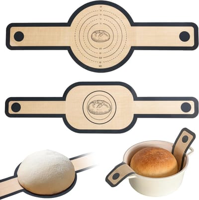Herbruikbare siliconen bakmat voor Dutch Oven, 2 stuks, ideaal voor brood, pizza en koekjes, anti-aanbak en gemakkelijk schoon te maken