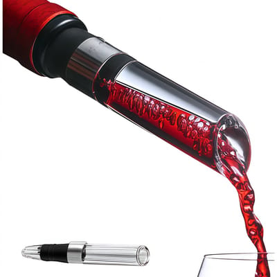 Decanteer karaf wijn - Wijn schenktuit - Wijnkaraf Premium 2025 - Schenktuiten - Wijn schenktuit- Wijn accessoires - Wijnluchtkaraf Mondstuk - Verbetert Wijnsmaak - Kerstcadeau - Kerstversiering - Kerst