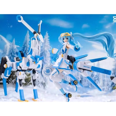 2026 Nouvelle Hatsune Miku Snow Miku Echoing Frost Édition Limitée Renne Motoneige Modèle à Assembler Avec Cape Figurine Anime Jouet gray