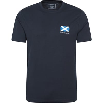 Mountain Warehouse Heren West Highlands Korte Mouw T-Shirt (Marineblauw)