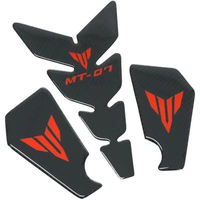 Set van 3 carbon tankstickers voor motorfietsen Avoc Yamaha 700 MT-07