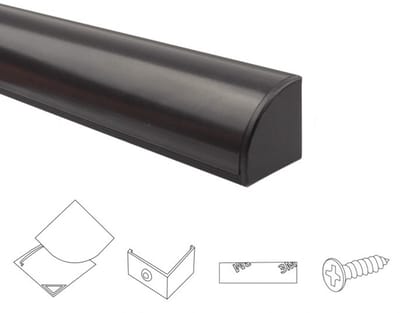 1 meter led strip hoekprofiel - Slim line - Compleet inclusief afdekkap - Led hoekprofiel - Led profiel hoek zwart