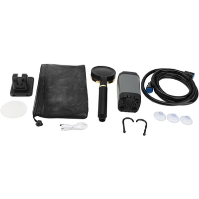 Ensemble Douche de Camping Rechargeable Type C Angle Réglable Contrôle de Débit d'Eau Continu Affichage Numérique Intelligent