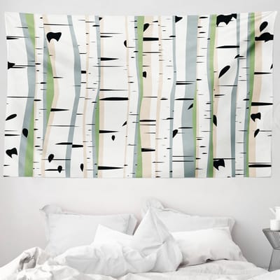 ABAKUHAUS Boomtapijt, Berkenstammen, 230 x 140 cm, Meerkleurig