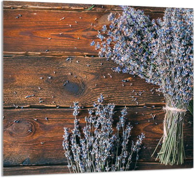 TMK ArtDeko - Serie Lavendel - Glazen Keukenpaneel - 65x60 cm - Gehard Glas