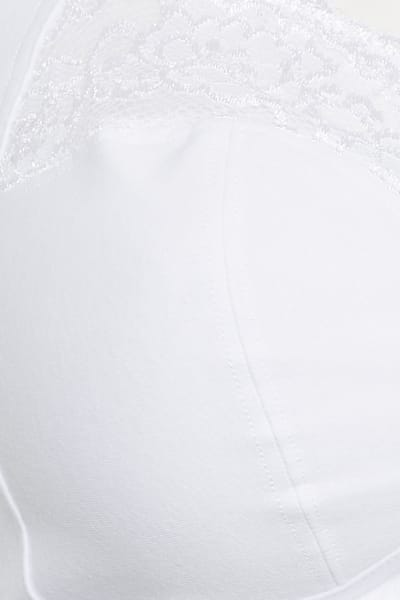 Yours Katoenen Bh Zonder Beugel Met Kant Detail In Wit Bestsellersize 85C