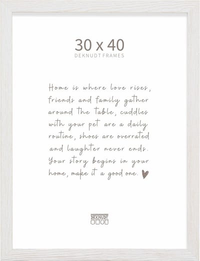 Deknudt Frames fotolijst S68VF1 - verweerd hout - wit - foto 30x40 cm