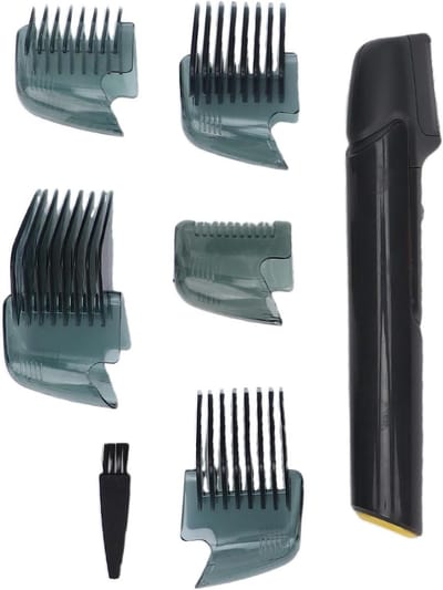 Lichaamshaartrimmer Mannen - Verzorgingsset Uitschuifbaar - Persoonlijke Verzorging - Uitschuifbare Arm - 5 Beschermkammen - Zwart