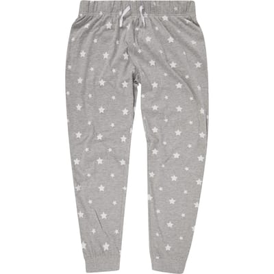 SF Women Dames/Dames Heather Stars Cuffed Joggingbroek (Heide Grijs/Wit)