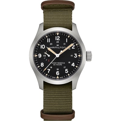 Hamilton Field H69509930 Khaki Field Mechanical Power Reserve Horloge