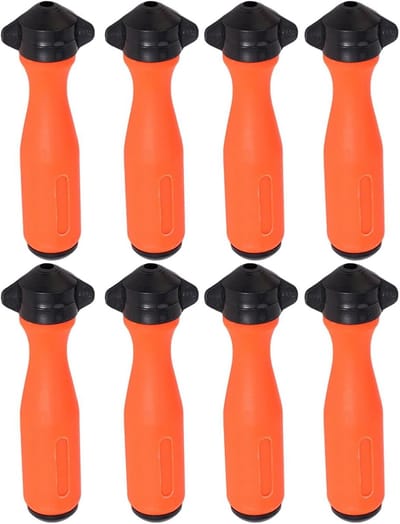 Vijl Handvatten - Slijp Gereedschap - Kettingzaag Onderhoud - Ergonomisch Design - 8 Stuks - Zwart Oranje