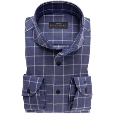John Miller Tailored Fit Lange Mouw Overhemden Blauw 5140971-190