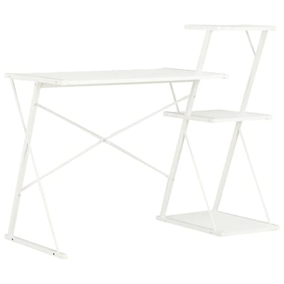 vidaXL - Bureau - met - schap - 116x50x93 - cm - wit