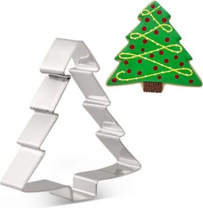 Winkrs | Uitsteekvorm Kerstboom | Bakvorm, cakevorm, koekjes uitstekers, kerst| RVS - 10x9,5CM Cookie Cutter