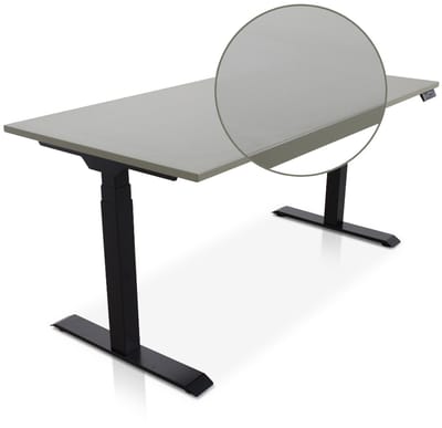 Lineaflex MRC PRO Zit-Sta Bureau – Elektrisch Verstelbaar – 160x80 cm – Blad Forest Green – Zwart Frame – ARBO Norm NEN-EN 527 – Met memorybediening – 150 KG Draagvermogen – 130 cm Hoog