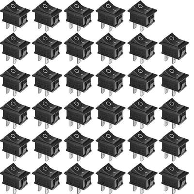 Dailygoody - Drukschakelaar - Tuimelschakelaar - Mini-boot model - Zwart - Aan/uit schakelaar voor diverse toepassingen - Geschikt voor auto, boot, hu