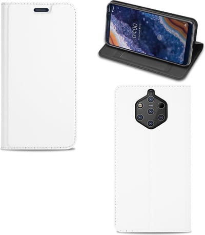 Nokia 9 PureView Hoesje Wit met Pashouder