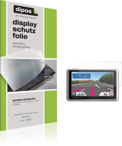 dipos – 2x Matte Beschermfolie geschikt voor Garmin nüvi 1340T | Krasbestendige & antireflecterende Screenprotector Ultra-Thin