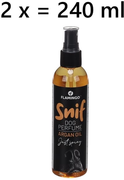 flamingo parfume ** 2 X ** SNIF argane oil - lekkere geur - 120 ml = 240 ml - een lekker geurende hond is zo fijn