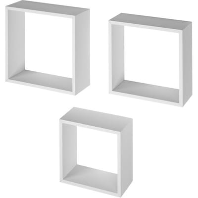 LIVARNO Wandkasten kubus (Kubuskast 3-delig 30 x 30 cm, Wit)