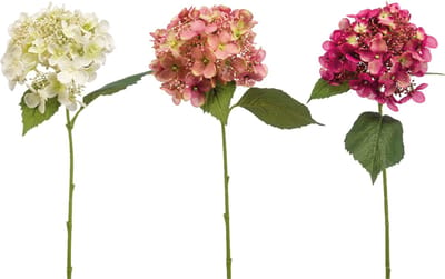 Emerald - Kunstbloem Hortensia 50cm Roze - Set van 3 - Kunstplant voor binnen
