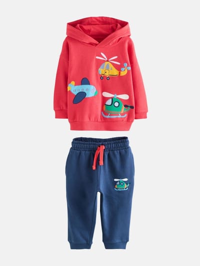 Next - Jongens - Set met hoodie en joggingbroek - Rood