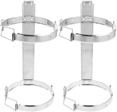Brandblusser Beugel - Blusser Houder - Veiligheid Borging - Gegalvaniseerde Constructie - 2 Stuks - Zilver