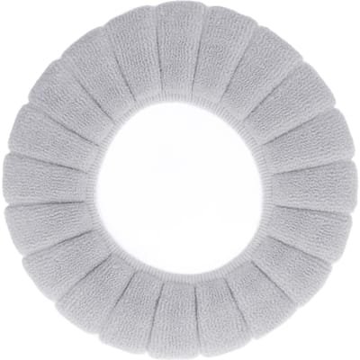 Housse de siège de toilette épaisse, lavable, douce, garde au chaud, douce pour la peau, durable, couleur exquise gris