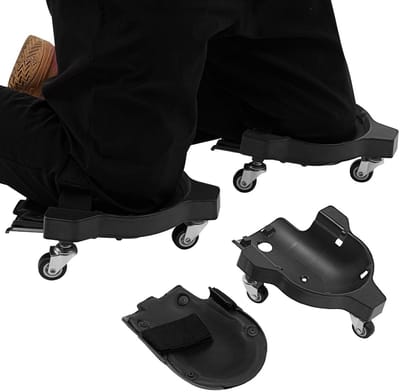 Rollende Kniebeschermers - Glijdende Kniekussens - Vloeren Leggen - 360 Graden Wielen - Set van 2 - Zwart