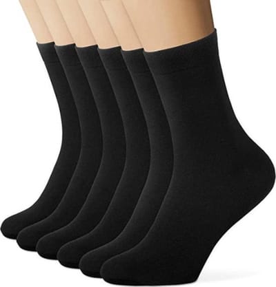 *** 6 Paar Zwarte Sokken Heren & Dames Maat 39/42 - Geschikt voor Casual, Business, Sport en Vrije Tijd